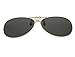 Jaky Retro Polarized Lens Glasses Clip on Flip up High Grade Silicone Clip Classic AVIATOR Reflective UV400 UV Protection Mens&Womens Sunglasses For Driving Fishing Running Cycling(Grey)