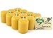 One Dozen (12) Solid Beeswax Votive Candles in Natural Wax - Hand Poured in The USA - Each Votive Measures Approx. 1 3/8