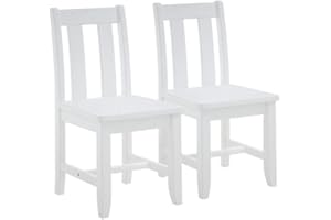 MUSEHOMEINC Kids Chairs for Toddlers,Toddler Wooden Chairs for Playing or Activity, Set of 2, Activity Chair for Children/Kids Wooden Chair/Preschool Furniture/Gift for Boys Girls. (White)