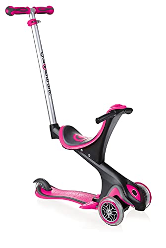 Globber Evo Confort Trottinette évolutive Mixte Enfant, Rose, Taille Unique