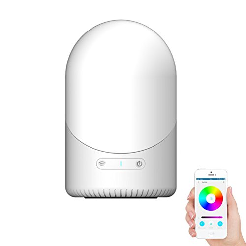 Smart Table Night Lamp, SUNETLINK WiFi Desktop Night Light, Color Changing LED Night Light Compatible with Ama