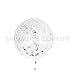 SHIMMER & CONFETTI 15 Pack Large Silver Confetti Balloons. 5 Pieces 36-inch Confetti Balloons, 5 12-inch Confetti Balloons, 5 Metallic Silver Balloons for Christmas, Birthday Party, Bridal Shower