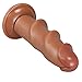 ke Penis Design Sex Toys Suction Cup Women Masturbation Couple Flirt(Brown)