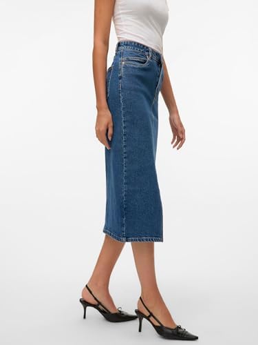 VMVERI HR Calf Denim Skirt GA NOOS