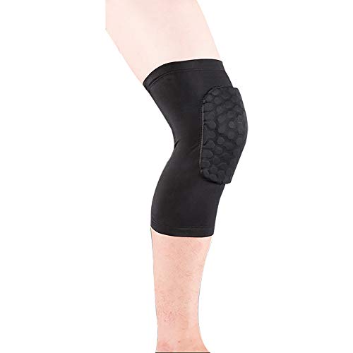 HNYG Anti-Collision Cellular Kneepad Basketball Sports Football Protective Gear Kneepads Long Protection Super Elastic Breathable Knee Compression Sleeve Running, Squats, Sports A795 (1 PCS, Large)