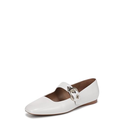 Naturalizer Women's Cosmic Mary Jane Flat Warm White Leather 5 M