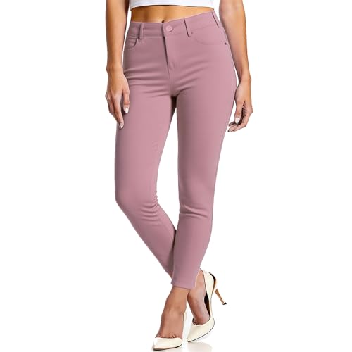 DIYUS Women Dress Pants Stretch Comfy Work Pants with Pocket 30 Pink 6 3XL at Amazon