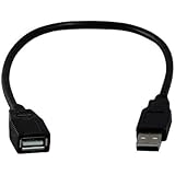 Your Cable Store Black 1 Foot USB 2.0 High Speed Extension Cable