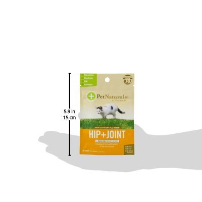 PET NATURALS HIP AND JOINT SUPPORT SUPPLEMENT FOR CATS, 30 CHEWS – GLUCOSAMINE, CHONDROITIN AND MSM FOR CATS