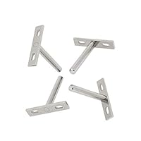 SpeedDa 4pcs 10mm x 70mm Metal Hidden Concealed Invisible Shelf Support - 3" Hardened - Low Profile Blind Mounts for wall ShelvingBracket