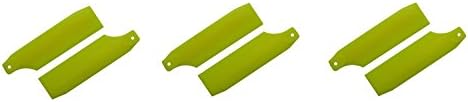 KBDD Neon Yellow 61mm Tail Rotor Blades - 450 Sized Trex 450 Blade 450 X #4017