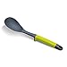 Joseph Joseph 10114 Elevate Solid Spoon Nylon with Integrated Tool Rest Cooking Utensil Kitchen Tool Silicone Handle Dishwasher Safe, Green