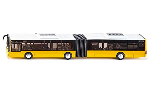 siku 3736, Gelenkbus, 1:50, Metall/Kunststoff, Gelb, Bereifung aus Gummi, Öffenbare Türen