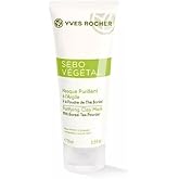 Yves Rocher Sebo Pure Vegetal Purifying Clay Mask Oil Skin Acne Women Men Day Care -75 ml./2.5 fl.oz.