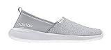 Women's adidas Cloudfoam Lite Racer Slip-On, Onix/White, 7 B