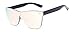 GAMT Rimless Sunglasses Futuristic Shield Mirrored Design (Pink)