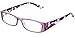 SOOLALA 3-Pairs Womens Designer Fashion Rhinestone Lightweight Reading Glasses, +1.25D