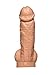 Doc Johnson Ty Fox - Realistic Cock with Removable Vac-U-Lock Suction Cup - 10.8 in. Long and 7.8 in. of Girth - Vac-U-Lock Harness, O-Ring Harness, and F-Machine Compatible - Pegging - Dildo