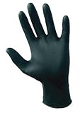 10 Pack SAS Safety 66519 Raven 6 mil Black Nitrile Disposable Gloves - X-Large (100 Gloves per Box)