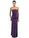 PattyBoutik Women's Strapless Pleated Blouson Maxi Dress
