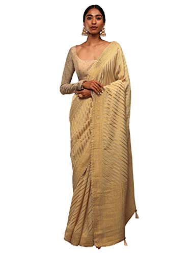 Elina fashion Sari da donna in cotone e seta, stampa indiana, etnica, abbigliamento mirrow, lavoro sari con camicetta non cucita, Verde Mare Scuro, Taglia Unica