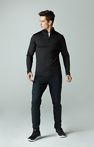 image for TSLA Men's Winterwear Sporty Slim Fit 1/4 Zip Fleece Lining Sweatshirt