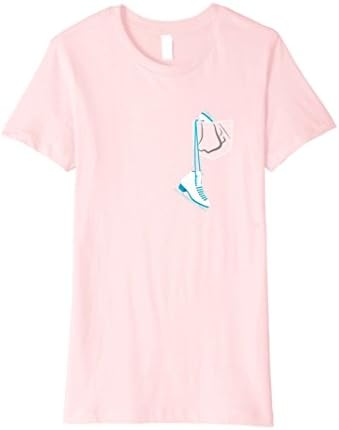 Womens Ice Skating Shoes In Pocket Tee Shirt - Skating Shirt Small Pink