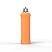 Xtremeglas 32 Oz Glass Water Bottle Shatter-Resistant Leak Proof Time Marked Reusable Eco Friendly BPA Free Drink More Water Comes With 2 Stainless Steel Lids - ALL NEW Hydrate (Orange)