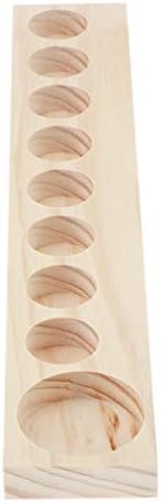 P Prettyia 9 Slots Wooden Essential Oil Carrying Shockproof Organizer Travel Aromatherapy Display Holder