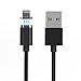 2.4A -1.2 Meters Magnetic Charger Lightning Charging USB Male Converter Adapter For iPhone 5, 5c, 5s, SE, 6, 6 Plus, 6s, 6s Plus, 7, 7 Plus(Black-Weave)