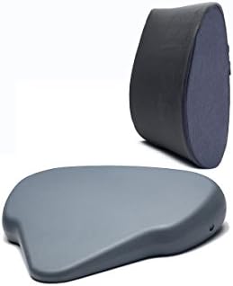 SITTS Posture Seat Cushion Combo 4 inch tilt Washable Non Slip Skin with Memory Like Lumbar and Neck Back Support: Meditation, Gaming Desk, Office Chair, Car Seat Cushion