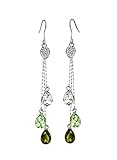 Neoglory Jewelry Teardrop Made with Swarovski Element Crystal Five Colors Drop Earrings 3.14