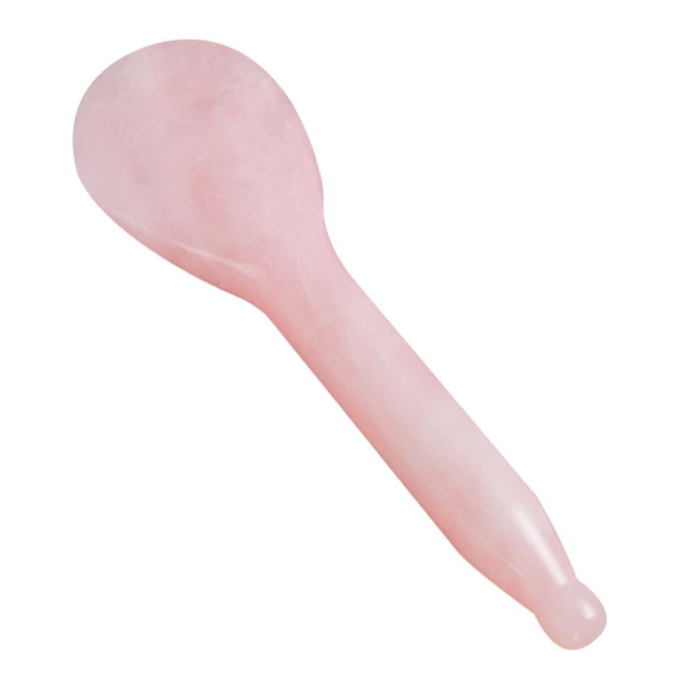 minkissy Jade Massage Board with Long Thick Handle Natural Crystal Facial Massage Tool for Spa Therapy Face Neck Body Relaxation