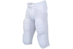 League Outfitters Integrated Pad Football Practice Pants, Adult and Youth Sizes, Black and White