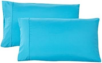 Deluxe 2500 Series 2 Pillow Cases, Ultra Soft Egyptian Cotton Quality, Wrinkle, Fade and Stain Resistant King, Turquoise 20"x40"