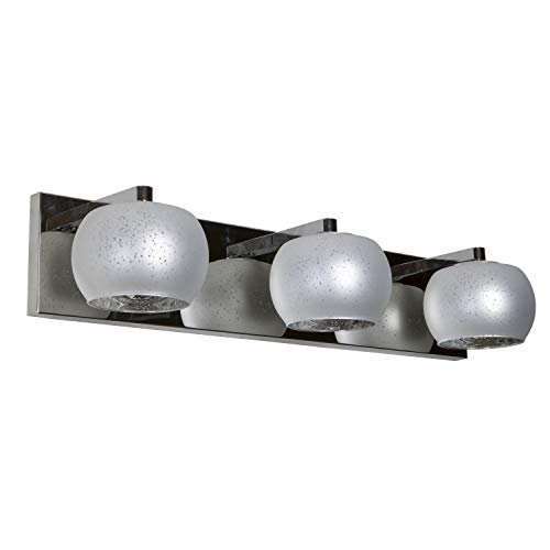 Decor Therapy WL1153 Vanity Light, 24.02w 5.51d 6.3h, Chrome, Silver