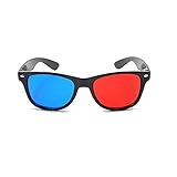 NiceWave Blue and Red 3D Eyeglasses Cyan Anaglyph Simple Style 3D Glasses Extra Upgrade Style to Fit Over Prescription Glasses for Movies Games