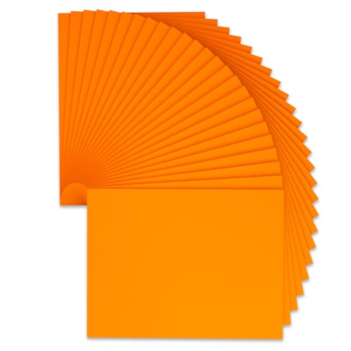 9 x 12 Inch Orange Foam Sheets Crafts, 2mm Thick. 25 Pack Premium Orange Foam Papers Set, for Crafting,DIY Project,Classroom, Scrapbooking, 3D Card Making