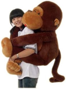 Plush Pillow for Baby/Toddler/Kids/Adults,large super soft stuffed toy,Gorilla plush pillow, light brown, 87CM