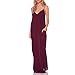 May&Maya Women's Low V-Neck and Low V-Back Maxi Dress