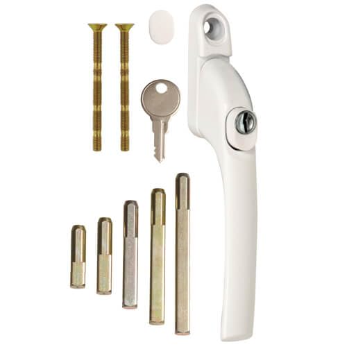 VERSA V-Win Inline Locking Espag UPVC Window Handle White – Universal Replacement with 5 Spindles – Multi-Finish Options for Casement & Tilt Windows – Easy Fit DIY Installation