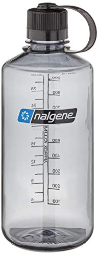 Nalgene Tritan Narrow Mouth BPA-Free Water Bottle, Gray, 32 oz