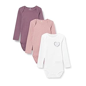 NAME IT NBFBODY 3P LS BLACK PLUM DOTS NOOS baby-meisjes body