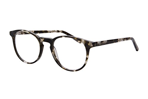 SHINU Ultra Thin Acetate Frame Progressive Multifocus Computer Reading Glasses-SH045(black demi, up 0 down 2.00)