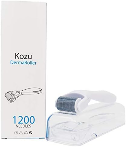 Derma Roller Micro Needle kit for face, body and skin care | 1200 Titanium pins, 0.25mm | Includes Storage case and Instructions