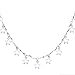 EGOO YAMEE Layered Star Necklace Pendant Handmade White Gold Plated Dainty Gold Choker Long Necklace for Women