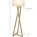 Brightech Z Modern Mid Century Home Standing LED Light Tripod Floor Lamp, Wood
