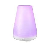 Essential Oil Diffuser, UNIFUN 100ml Air Humidifier | Ultrasonic Aromatherapy Diffuser with Adjustable Mist Mode, Waterless Auto Shut off and 7 Colors LED Changing Night Lights