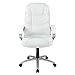 White High Back Leather Executive Office Desk Task Computer Chair w/Metal Base O10