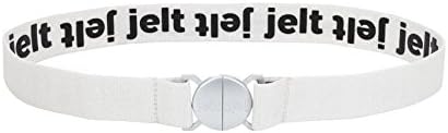 Strong &amp; Invisible Elastic Stretch Belt by Jelt - Fits Women and Men Perfectly - Great With Any Pants! - Eco-Friendly (White Glacier, Small)